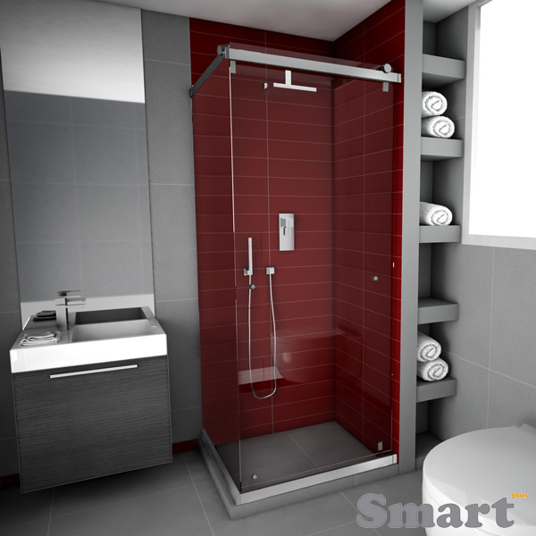 Swing-sliding shower angle