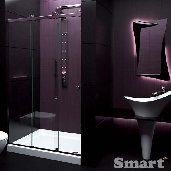 Sliding shower triple